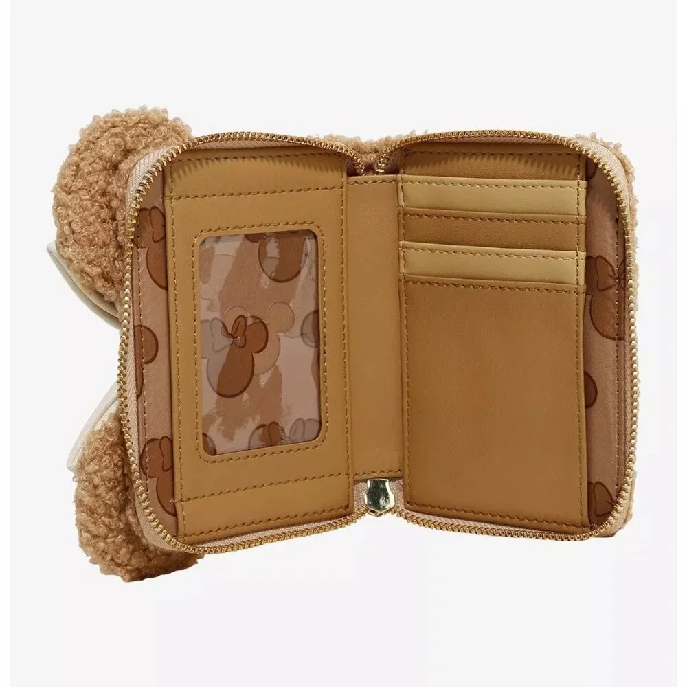 Loungefly Disney Minnie Mouse Sherpa Mini Backpack and Wallet Set NWT Exclusive - Picture 9 of 9